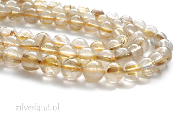 6mm Rutielkwarts Edelsteen Kralen- AA Kwaliteit