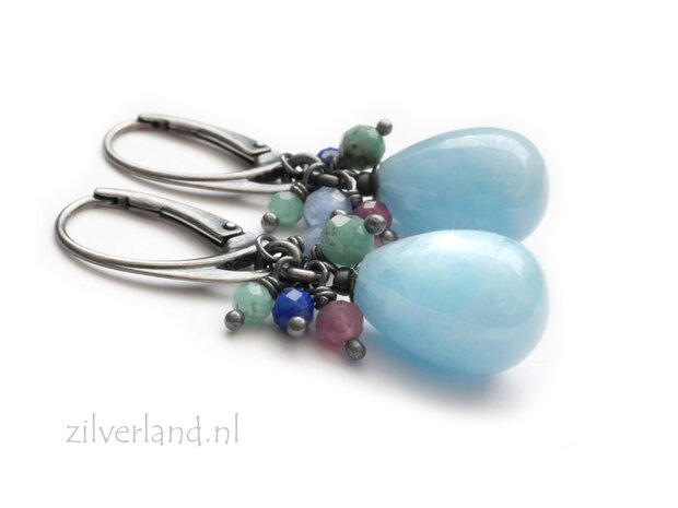 Edelsteen oorbellen met Edelstenen