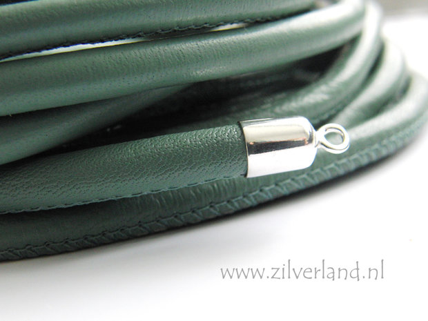 20cm Gestikt 5,5mm Nappa Leerkoord- Salvia