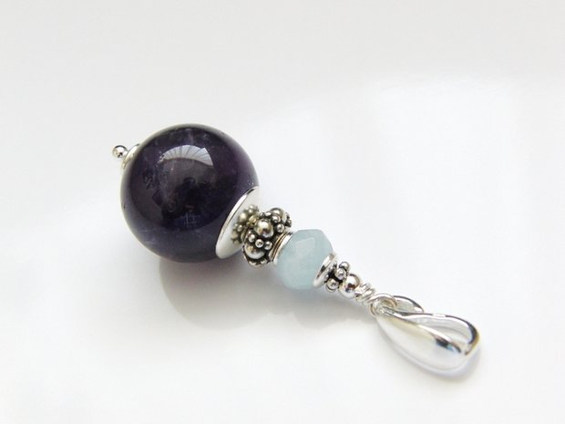 Sterling Zilveren Hanger met Amethist