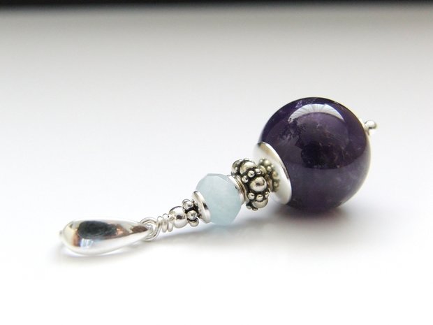 Sterling Zilveren Hanger met Amethist
