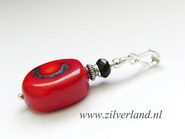 Sterling Zilveren Hanger met Koraal
