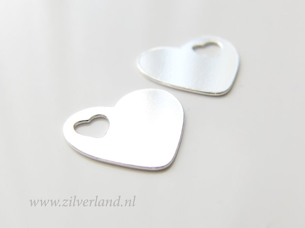 1 Stuk Sterling Zilveren Hanger- Hart