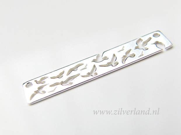 1 Stuk Sterling Zilveren Hanger/Connector- Vogels