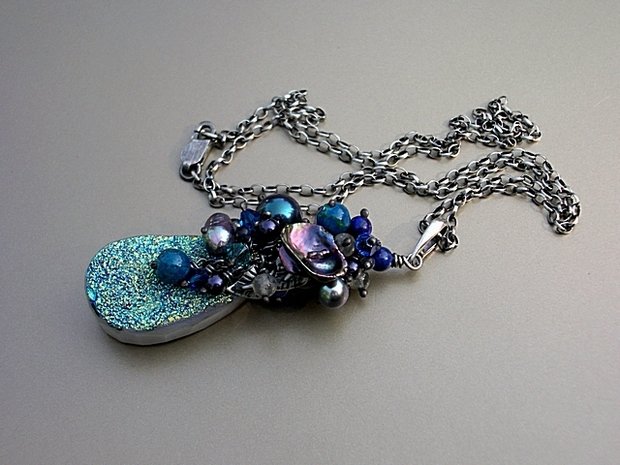 Sterling Zilveren Ketting met Druze