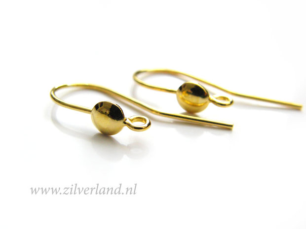 Sterling Zilveren Oorhaken- Verguld