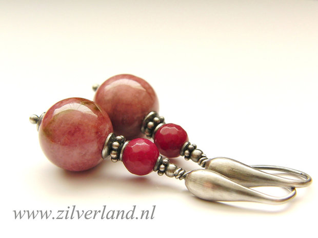 Edelstenen Oorbellen met Toermalijn en Jade