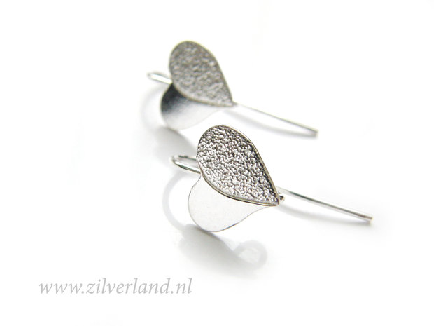 Sterling Zilveren Oorhaken- Hart