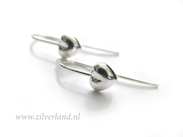 Sterling Zilveren Oorhaken- Hartje