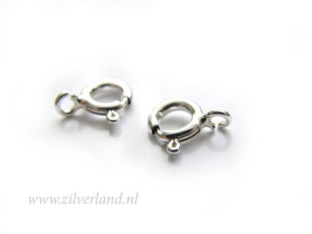 6mm Sterling Zilveren Veerring Slotje