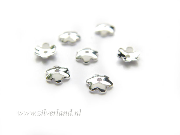 10 Stuks Kralenkapjes 5mm- Bloem