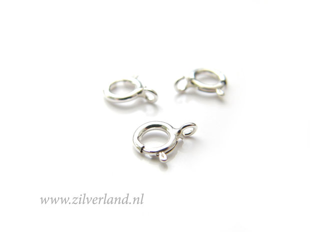 5mm Sterling Zilveren Veerring Slotje