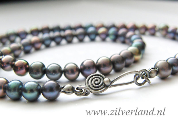 Gereserveerd, Set- Ketting, Armband en Oorstekers met Zoetwaterparels