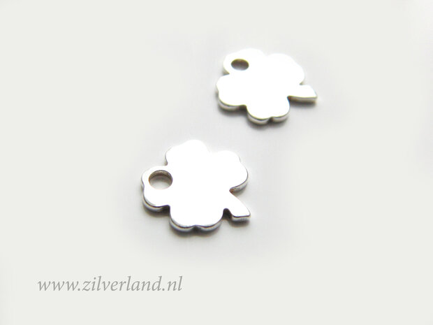 Sterling Zilveren Bedel- Klavertje Vier