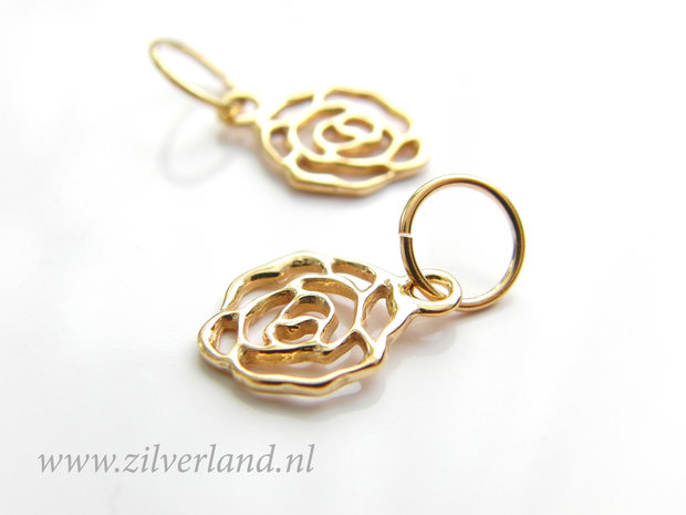 Sterling Zilveren Hanger- Roos Verguld