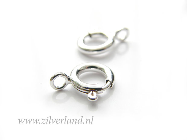 10mm Sterling Zilveren 925 Veerring Slot