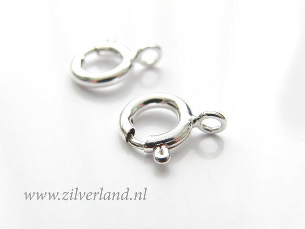 10mm Sterling Zilveren 925 Veerring Slot