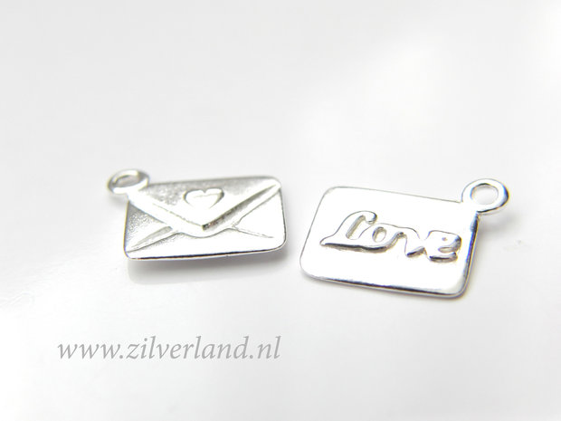 1 Stuk Sterling Zilveren Bedel- Love Letter