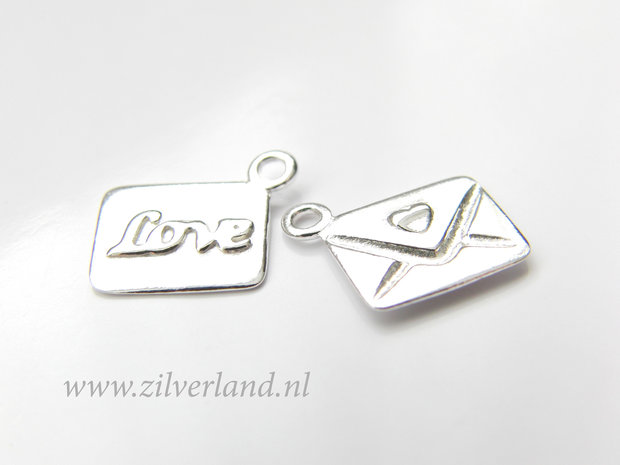 1 Stuk Sterling Zilveren Bedel- Love Letter