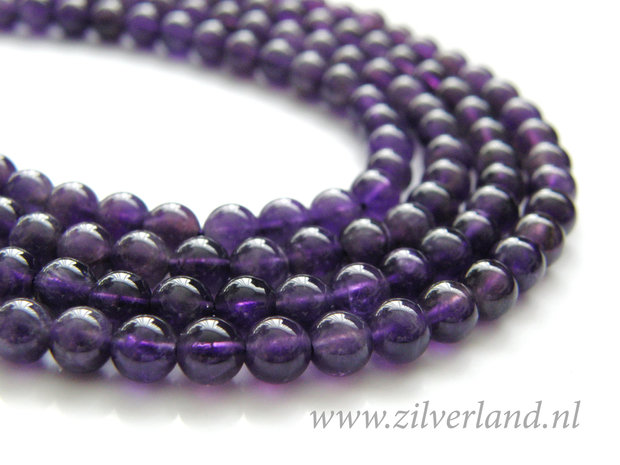 6mm Amethyst Edelstenen Kralen