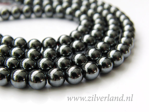 6mm Hematiet Edelstenen Kralen