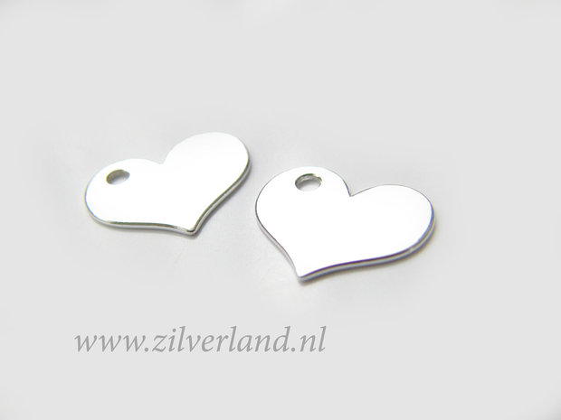 1 Stuk Sterling Zilveren Hanger- Hart