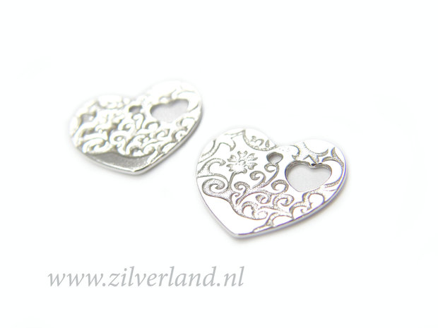 1 Stuk Sterling Zilveren Hanger- Hart