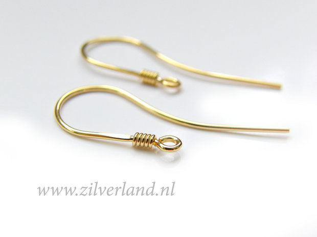 Sterling Zilveren Oorbelhaken- Verguld