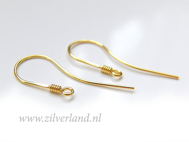 Sterling Zilveren Oorbelhaken- Verguld