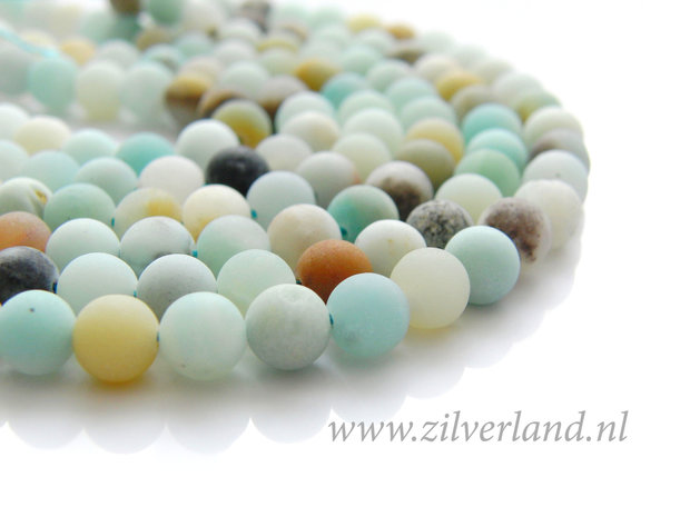 6mm Amazoniet Edelstenen Kralen- Mat