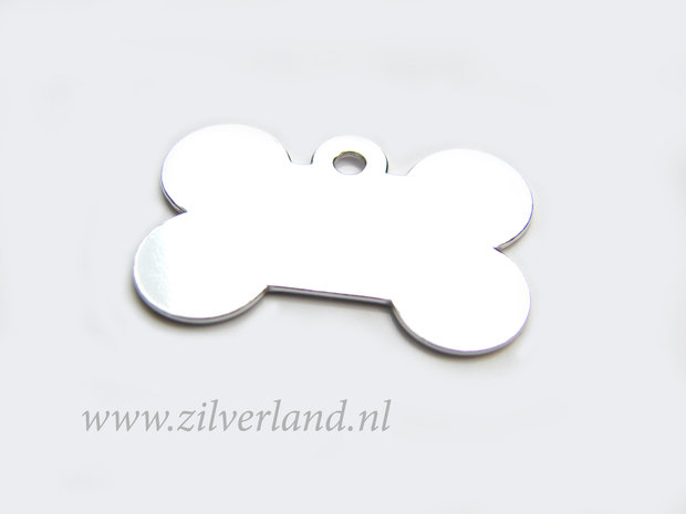 Sterling Zilveren Hanger/Graveerplaat- Hondenbot