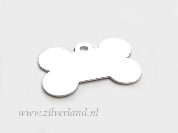 Sterling Zilveren Hanger/Graveerplaat- Hondenbot