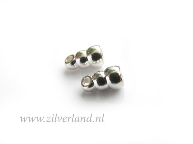 2 Stuks 2,3mm Sterling Zilveren Eindstuk