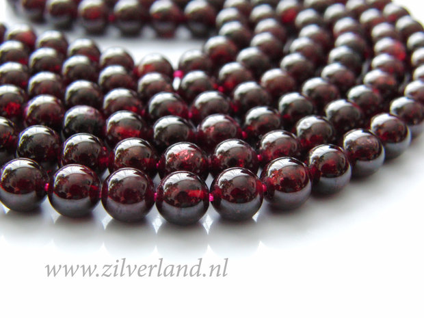 6mm Granaat Edelstenen Kralen