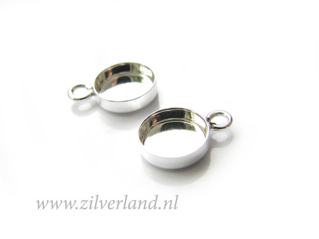 8mm Sterling Zilveren Hanger voor UV Hars/Resin of Cabochons