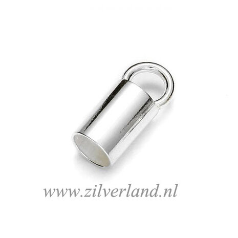 2 Stuks 4mm Sterling Zilveren Eindstuk