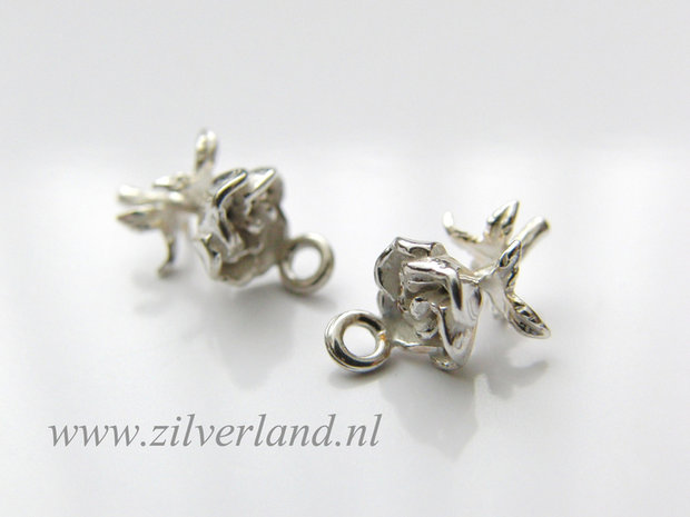 Sterling Zilveren Bedel- Roosje