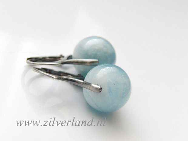 Oorbellen met Aquamarijn