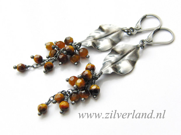 Oorbellen met Tijgeroog Edelstenen