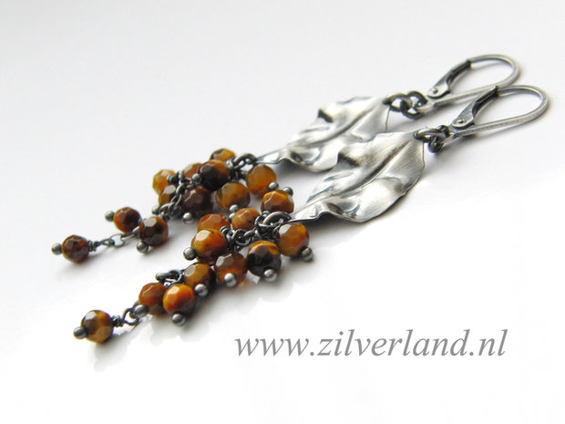 Oorbellen met Tijgeroog Edelstenen