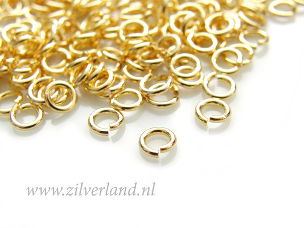 10 Stuks 1,0x4,95mm Sterling Zilveren Montagering- Verguld