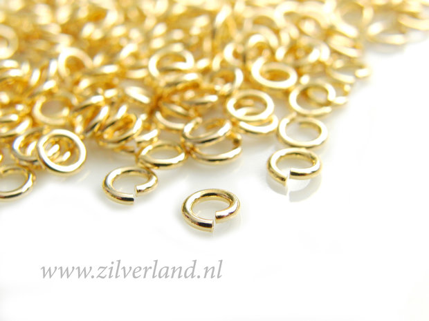 10 Stuks 1,0x4,95mm Sterling Zilveren Montagering- Verguld