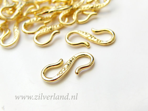15mm Sterling Zilveren Haakslot- Verguld