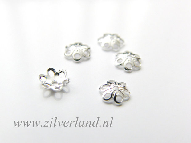 10 Stuks Kralenkapjes 5mm, Bloem