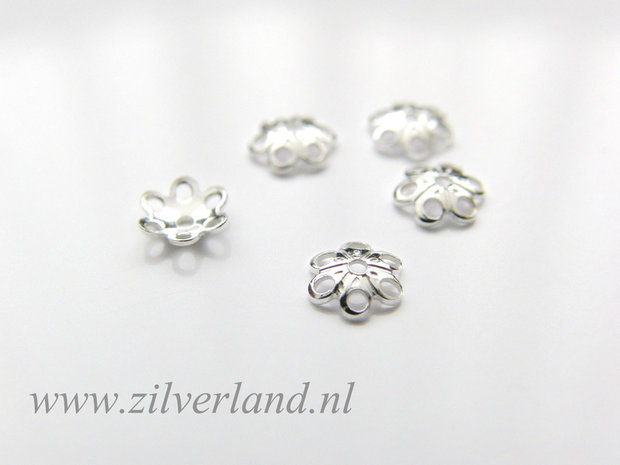 10 Stuks Kralenkapjes 5mm, Bloem