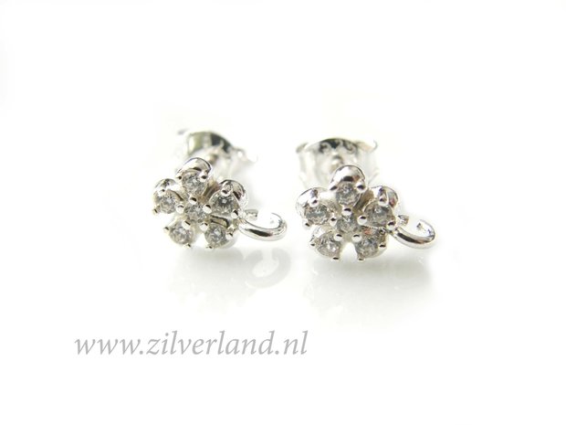 Sterling Zilveren Oorstekers met Kristallen