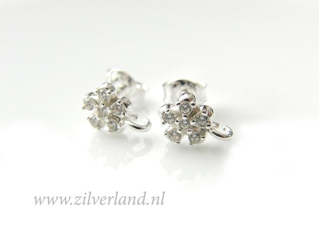 Sterling Zilveren Oorstekers met Kristallen