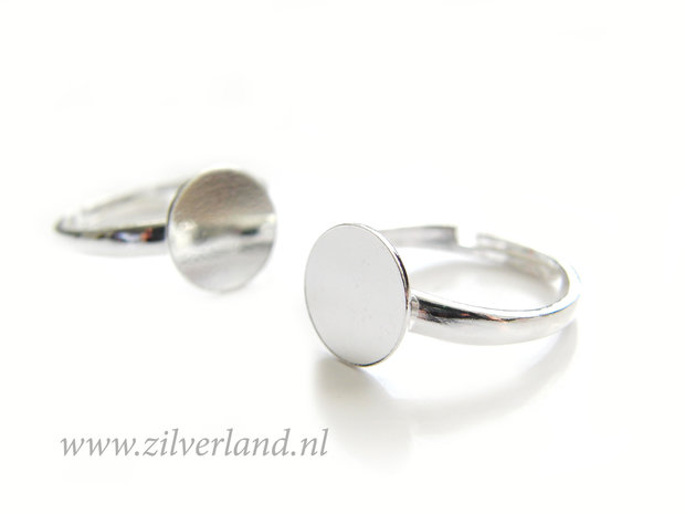 Sterling Zilveren Ring- 10mm Plaatje