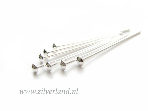 10 Stuks 0,80mm x 3,0cm Sterling Zilveren Nietstiften