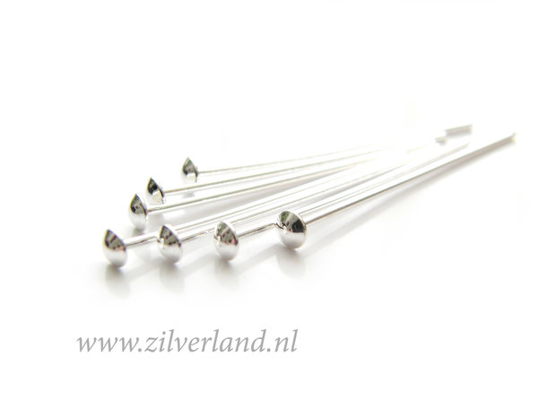 10 Stuks 0,80mm x 3,0cm Sterling Zilveren Nietstiften